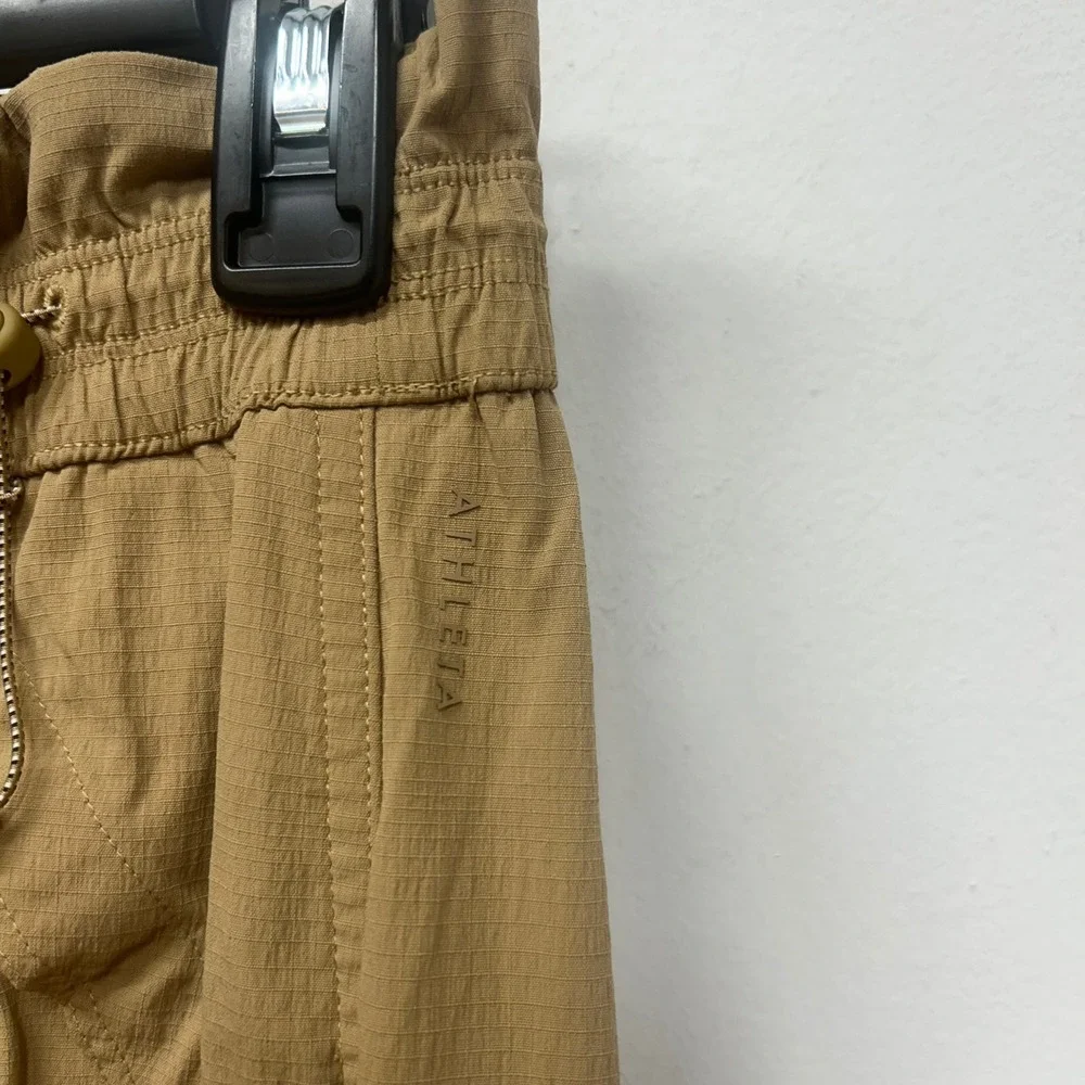 Athleta Trekkie High Rise Parachute Pant Big Sur tan outdoor gorpcore 8 tall - Picture 3 of 15